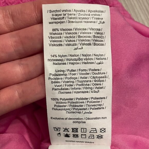 NWOT Vero Moda Pink V-Neck Frill Ruffle Long Sleeve Blouse Top Size Small - Picture 11 of 14